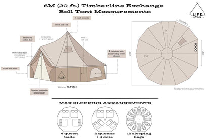 Life In Tents 20' (6M) Timberline Exchange™ Bell Tent