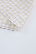 Load image into Gallery viewer, Khaki Plaid Ruffled Sleeve Smocked Maxi Dress