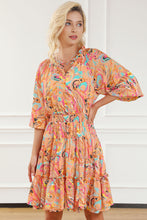 Load image into Gallery viewer, Multicolour Paisley Print Frilled Mini Dress