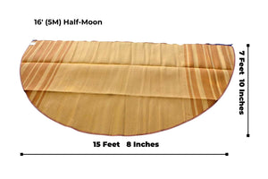 Striped Bell Tent Floor Matting | Citrus Tones | 19' (6M)