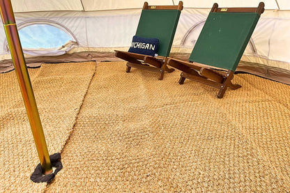 bell tent flooring Coir Bell Tent Rug Half-Moon