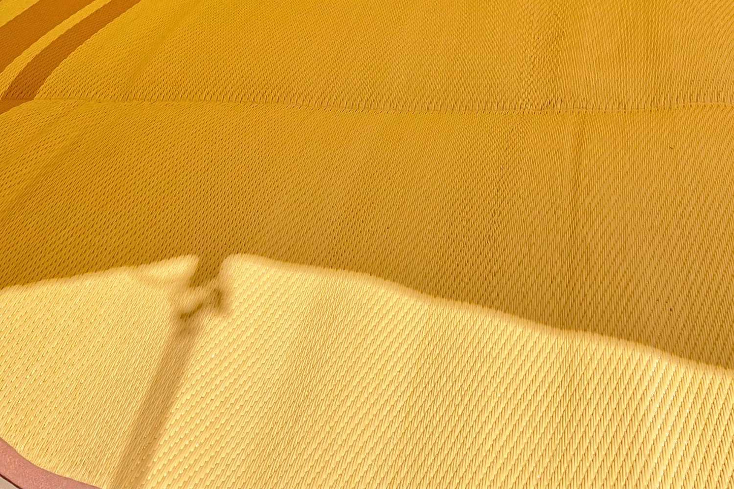 Striped Bell Tent Floor Matting | Citrus Tones | 19' (6M)