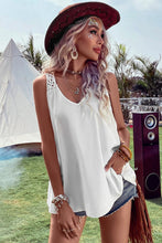 Load image into Gallery viewer, Black Bohemian Crochet Patchwork Sleeveless Tunic