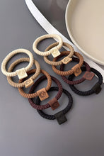 Load image into Gallery viewer, Chestnut 5pcs Smile Face Decor Braided Hair Ties