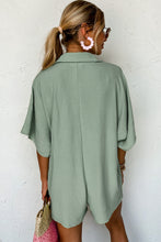 Load image into Gallery viewer, Apricot Half Button Collared Loose Romper