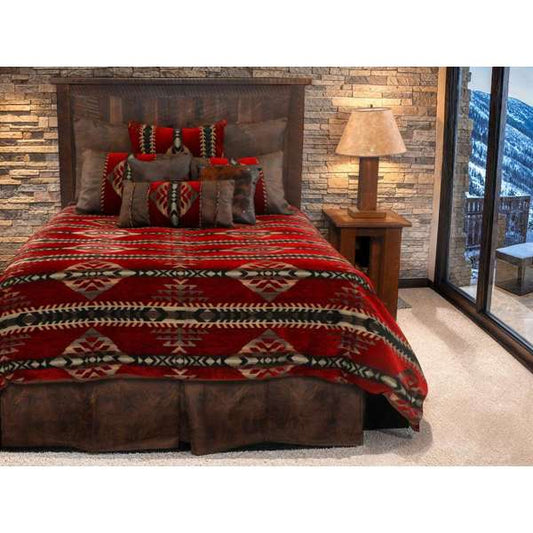 Wooded River Gallop Claret Duvet Collection