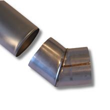 Load image into Gallery viewer, Angled Stove Chimney Pipe - 45 Degree Angle