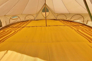 Striped Bell Tent Floor Matting | Citrus Tones | 19' (6M)