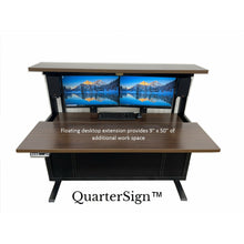 Load image into Gallery viewer, QuarterSign RV Combination Dinette/Desk with Enhanced Dual Monitor Workstation