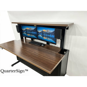 QuarterSign RV Combination Dinette/Desk with Enhanced Dual Monitor Workstation