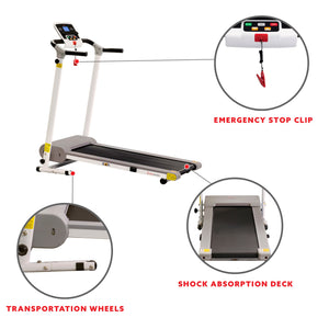 Sunny Health and Fitness Easy Assembly Folding Treadmill Motorized Compact SF-T7610