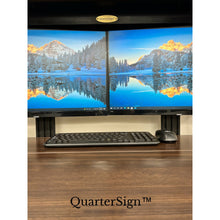 Load image into Gallery viewer, QuarterSign RV Combination Dinette/Desk with Enhanced Dual Monitor Workstation