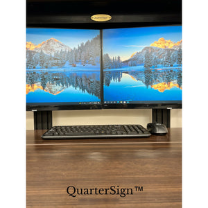 QuarterSign RV Combination Dinette/Desk with Enhanced Dual Monitor Workstation