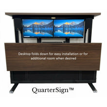 Load image into Gallery viewer, QuarterSign RV Combination Dinette/Desk with Enhanced Dual Monitor Workstation