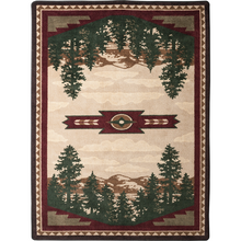 Load image into Gallery viewer, American Dakota Cabin Autumn Point Rug - Wine