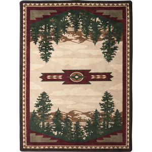 American Dakota Cabin Autumn Point Rug - Wine