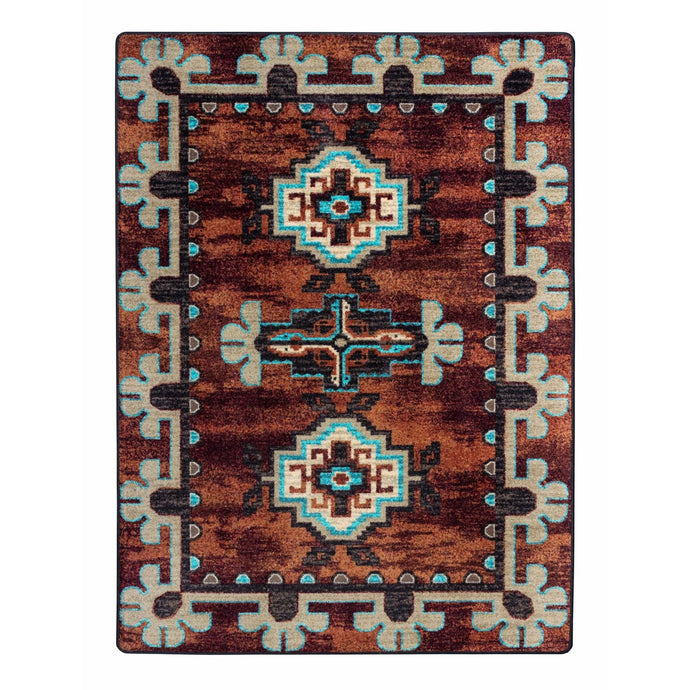 American Dakota Southwest Badlands Rug - Rust