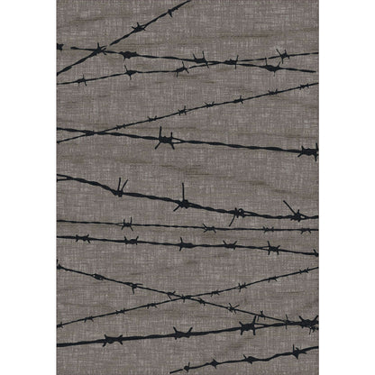 American Dakota Western Barbed Wire Rug - Natural