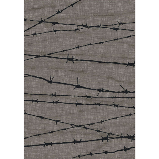 American Dakota Western Barbed Wire Rug - Natural