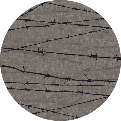 American Dakota Western Barbed Wire Rug - Natural