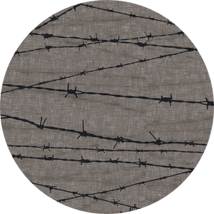 American Dakota Western Barbed Wire Rug - Natural