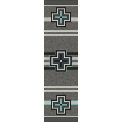 American Dakota Southwest Bounty Rug - Flint Turquoise
