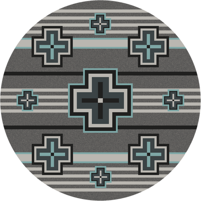 American Dakota Southwest Bounty Rug - Flint Turquoise