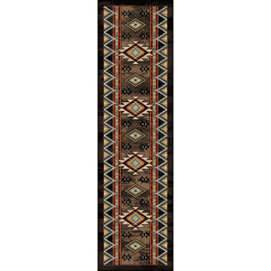 American Dakota Southwest Bow Strings Rug - Brown