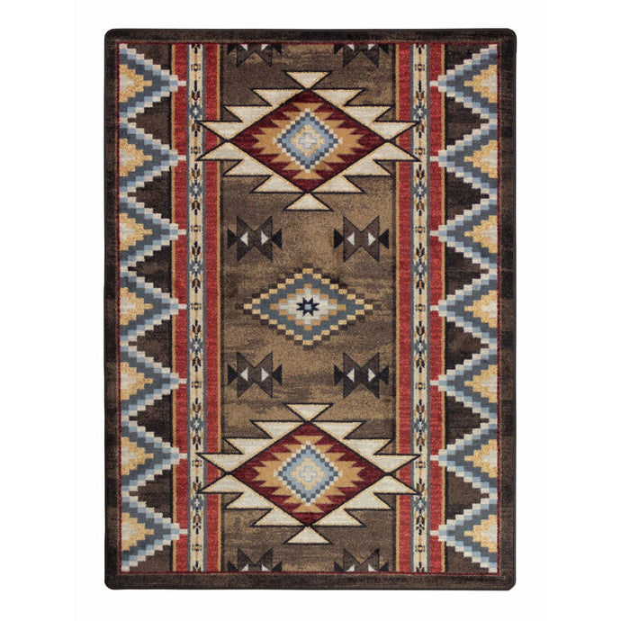 American Dakota Southwest Bow Strings Rug - Brown