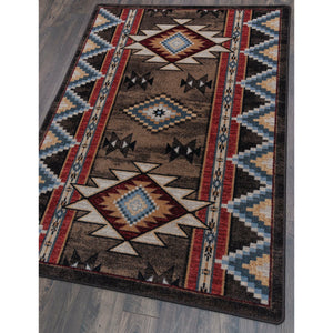 American Dakota Southwest Bow Strings Rug - Brown