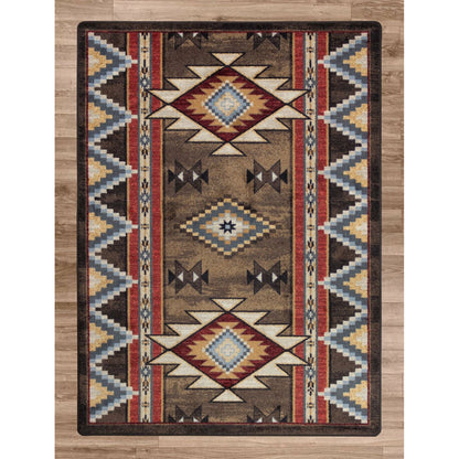 American Dakota Southwest Bow Strings Rug - Brown