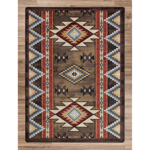 American Dakota Southwest Bow Strings Rug - Brown