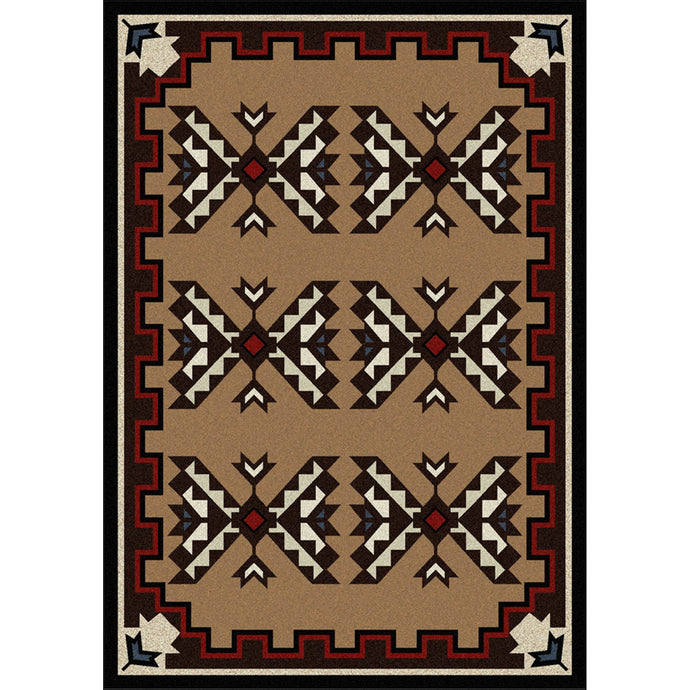 American Dakota Southwest Cami Blanket Rug - Brown