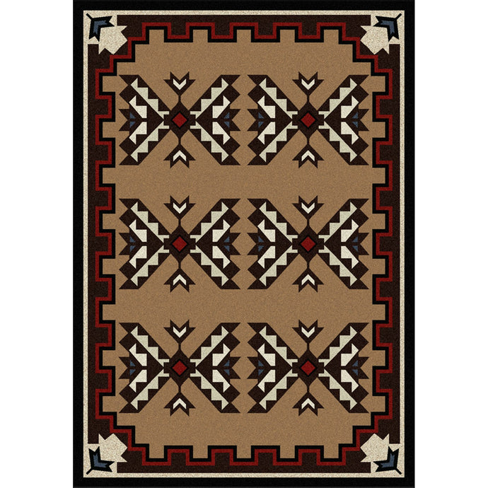 American Dakota Southwest Cami Blanket Rug - Brown