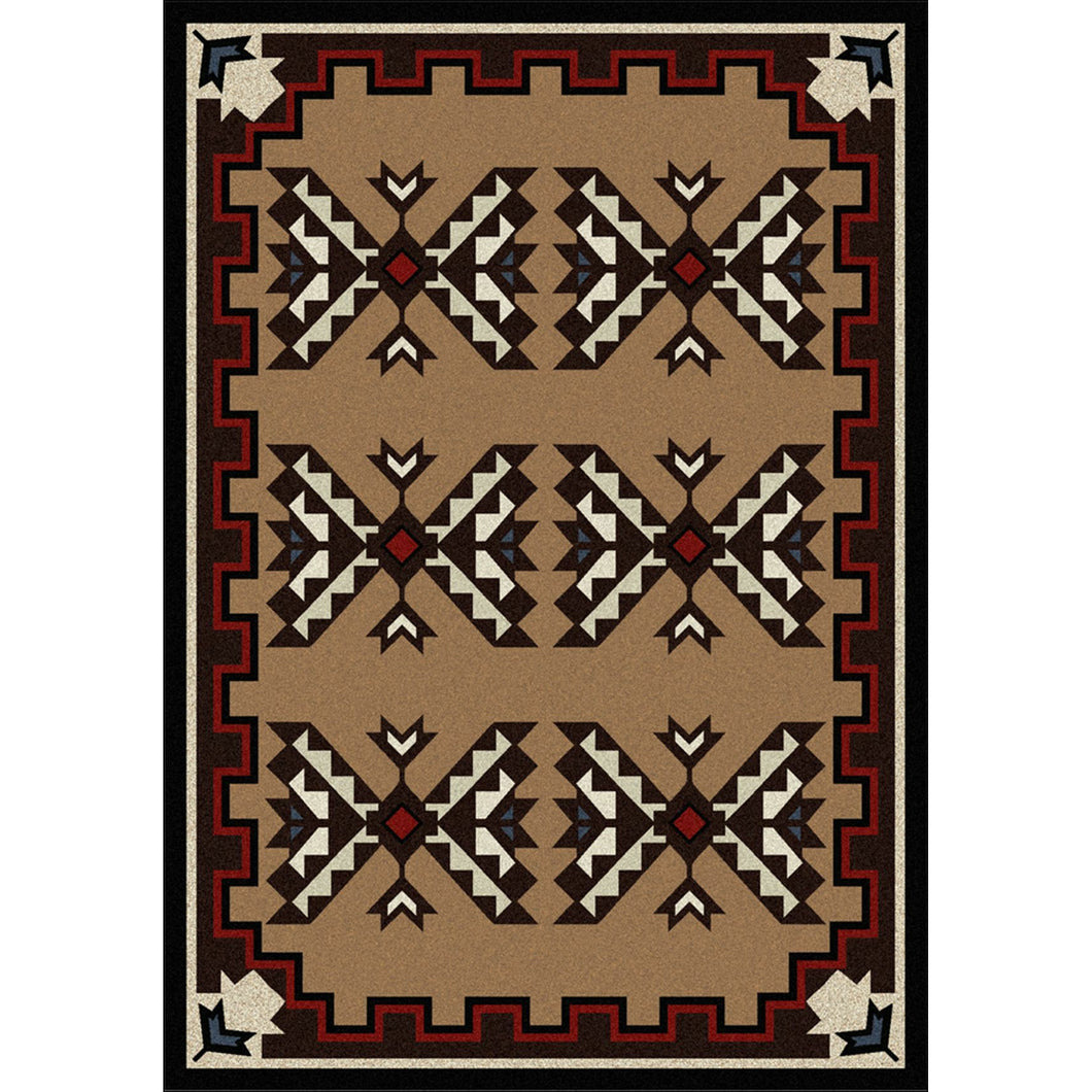 American Dakota Southwest Cami Blanket Rug - Brown