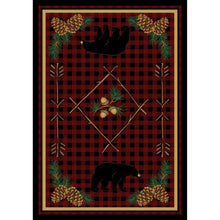 Load image into Gallery viewer, American Dakota Cabin Deep Woods Rug - Red