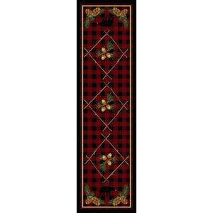 American Dakota Cabin Deep Woods Rug - Red