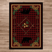 Load image into Gallery viewer, American Dakota Cabin Deep Woods Rug - Red