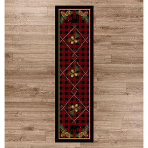 American Dakota Cabin Deep Woods Rug - Red