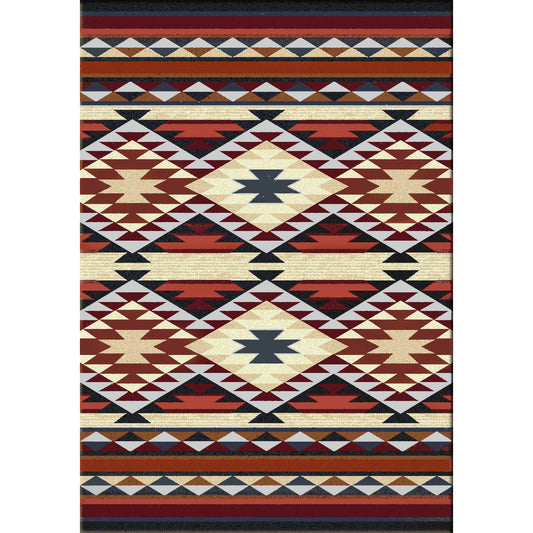 American Dakota Southwest Diamond Rio Rug - Rust