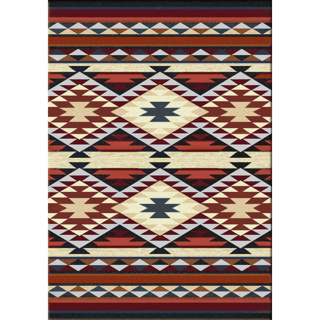 American Dakota Southwest Diamond Rio Rug - Rust