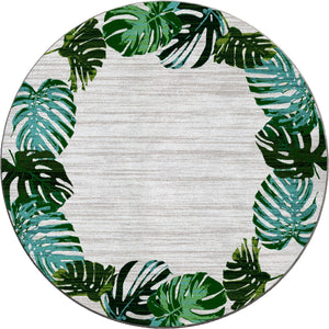 American Dakota Coastal Falling Leaves Rug - Sage