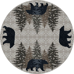 American Dakota Cabin High Point Bear Rug - Stone