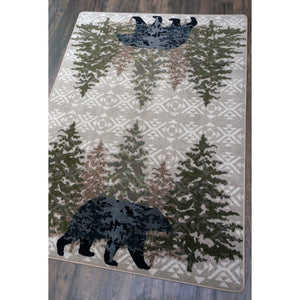 American Dakota Cabin High Point Bear Rug - Stone
