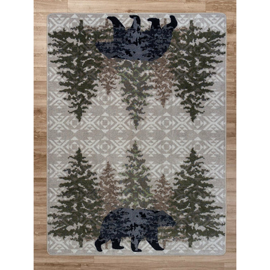 American Dakota Cabin High Point Bear Rug - Stone
