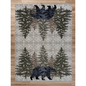 American Dakota Cabin High Point Bear Rug - Stone