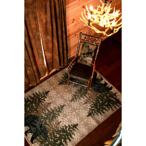 American Dakota Cabin High Point Bear Rug - Stone