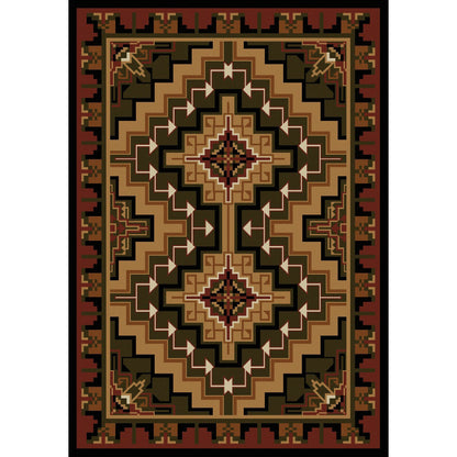 American Dakota Southwest Hill Country Rug - Red
