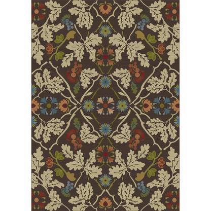 American Dakota Cabin Infinity Oak Rug - Brown