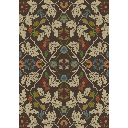 American Dakota Cabin Infinity Oak Rug - Brown